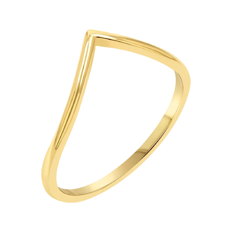 Dainty Wedding Band-Wishbone Ring