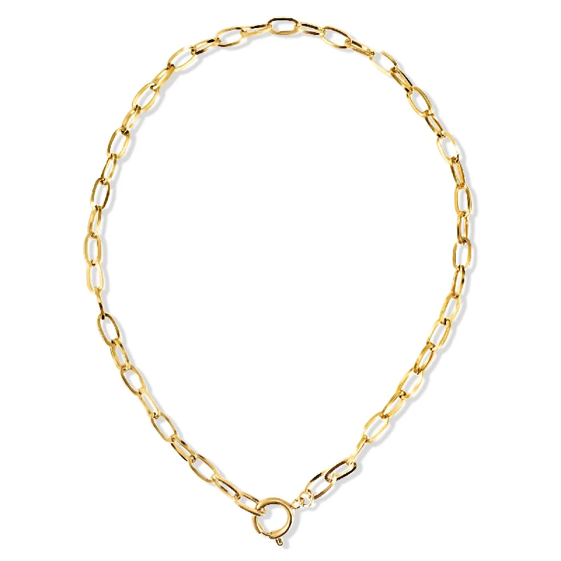 Gold Rope Necklace-Lyla Sailor Clasp Chain Necklace