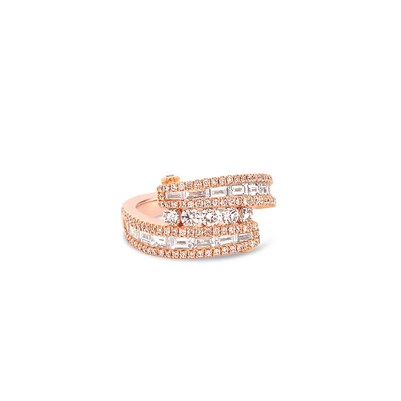 Personalized Wedding Ring-Baguette 'Ice' Ring