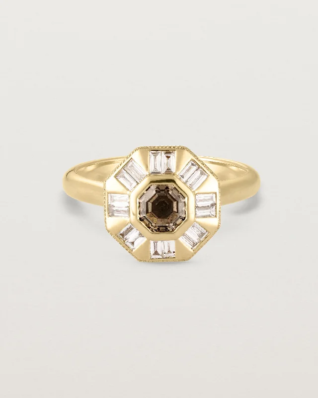 Blue Sapphire Ring-Eileen Halo Ring | Argyle Diamond