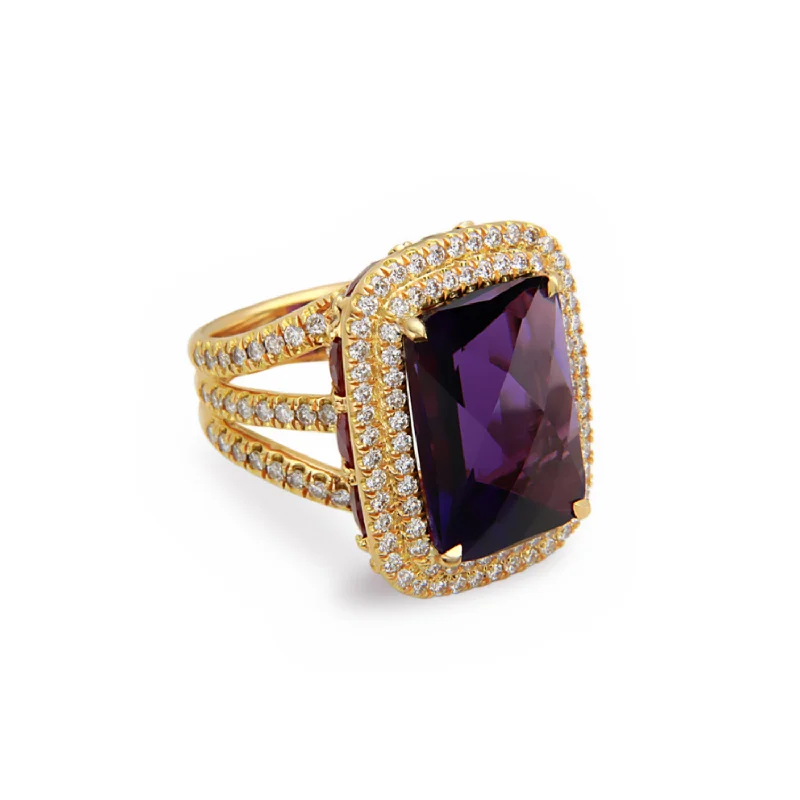 Amethyst and Yellow Gold