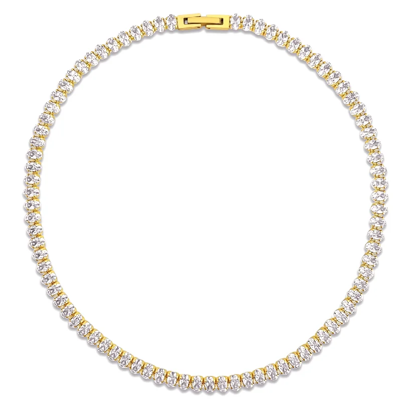 Elegant Diamond Necklace-Mylah Oval Tennis Choker Necklace