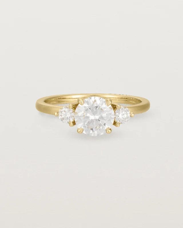 Custom Made Diamond Ring-Petite Una Round Trio Ring | Laboratory Grown Diamonds