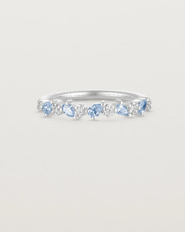 Custom Band Ring for Women-Elora Ring | Ceylon Sapphires & Diamonds