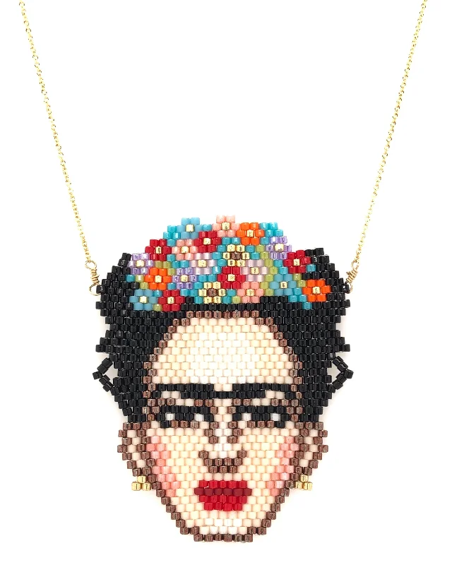 Simple Silver Necklace-FRIDA KAHLO Necklace