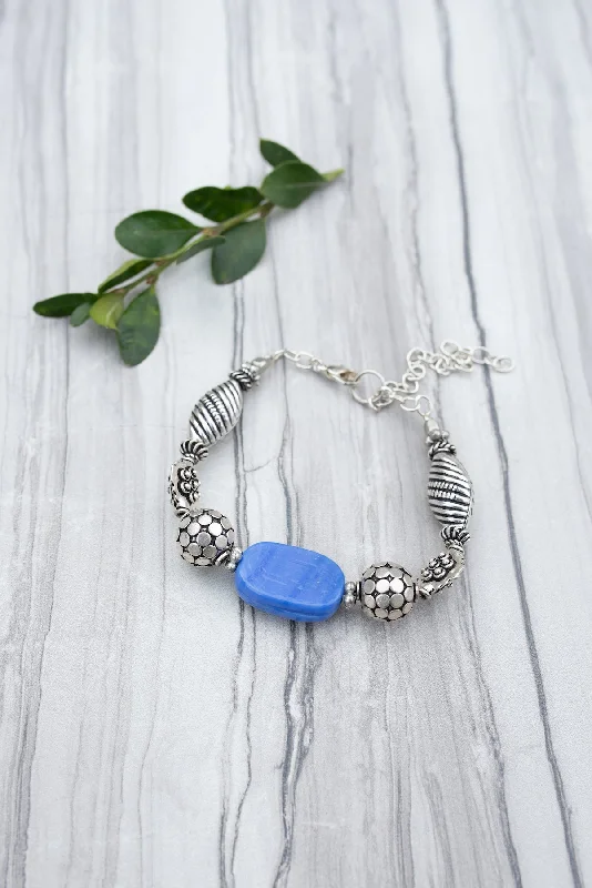 Handcrafted Gemstone Bracelet Set-Blue Jayanthi Bracelet