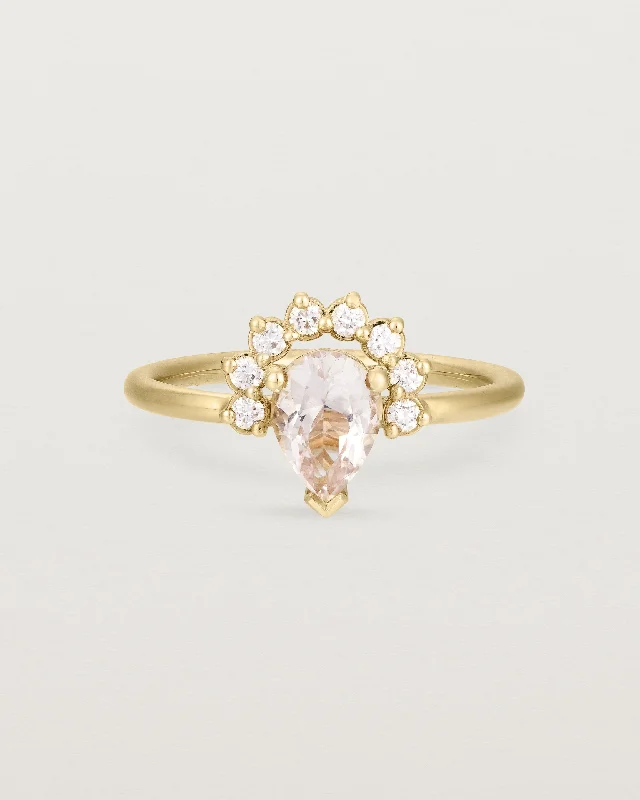 Amethyst Engagement Ring-Rose Ring | Morganite & Diamonds