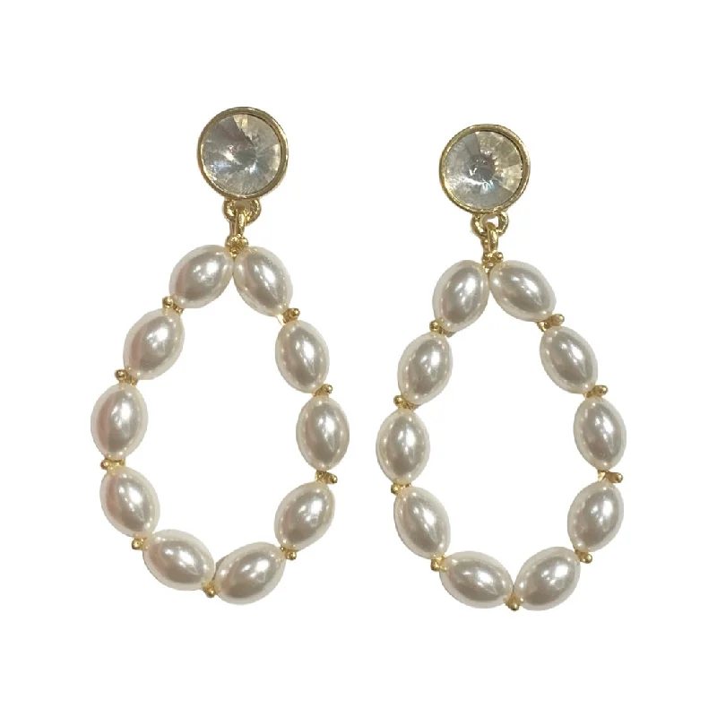 Wedding Pearl Earrings-Pearlea Teardrop Earrings