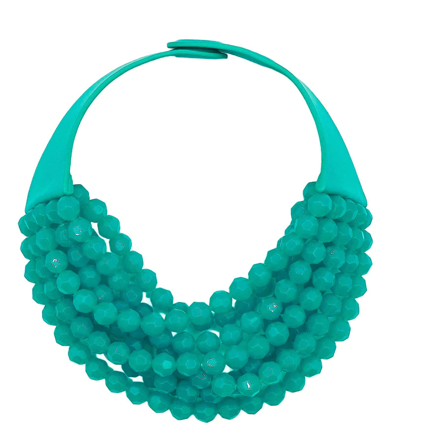 Delicate Gold Necklace-Turquoise Beads