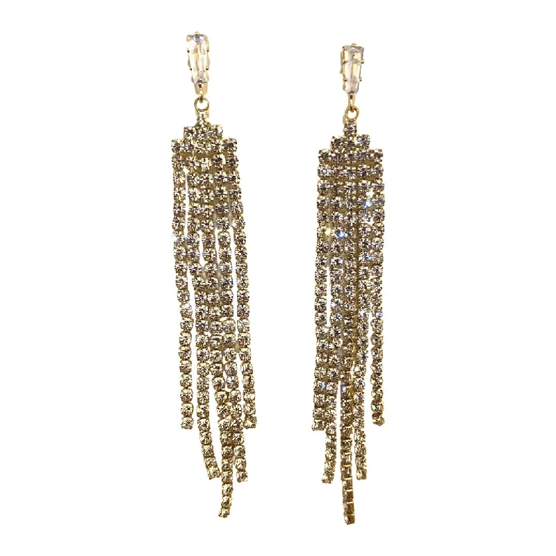 Classic Diamond Earrings-Krista Chandelier Baguette Earrings