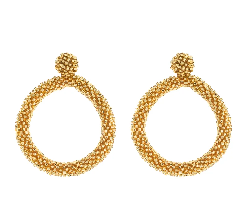 Custom Earrings with Name-<br>The Roll-On® Hoop <br> Gold