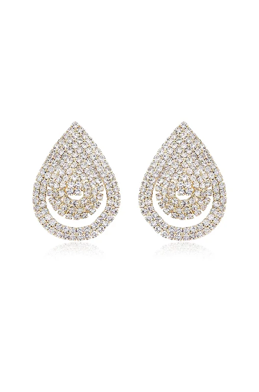 Multi-Layer Earrings-Sparkle Teardrop Stud Earrings