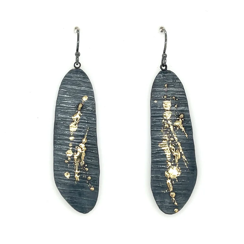 Modern Style Earrings-One of a kind splatter Earrings