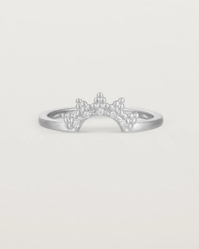 Vintage Wedding Ring-Odine Diamond Crown Ring | Fit Ⅰ