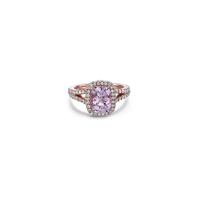 Dainty Diamond Ring-Pastel Diamond Cushion Ring