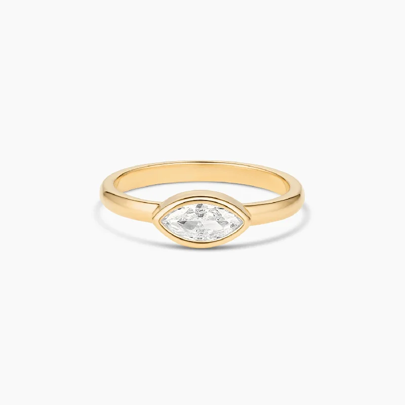 Rose Gold Cocktail Ring-Iris Ring