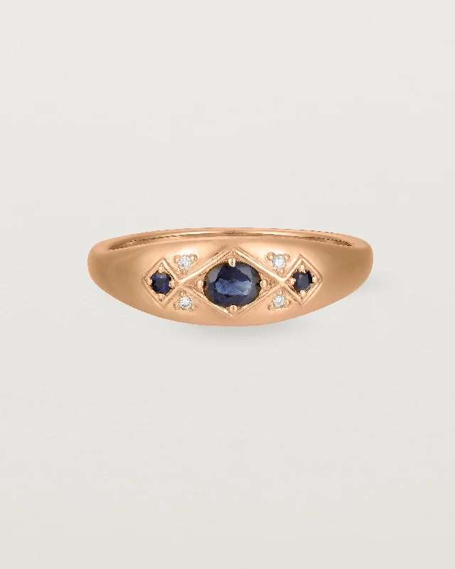 Chunky Gold Ring-Seule Cheri Ring | Australian Sapphires & Diamonds