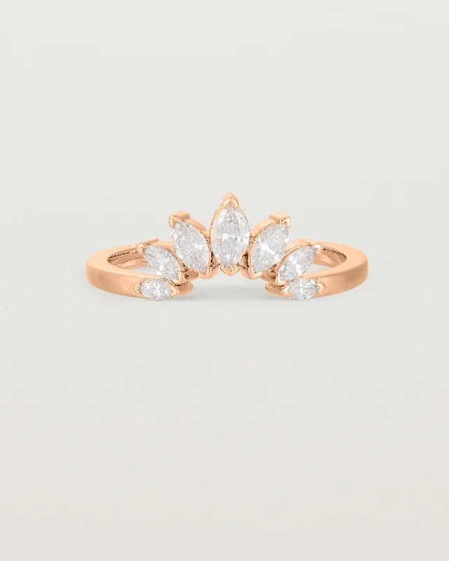 Custom Gold Engagement Ring Set-Camille Crown Ring | Fit Ⅰ