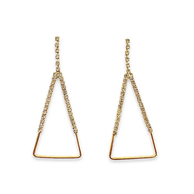 Small Drop Earrings-Krista Triangle Stud Earrings