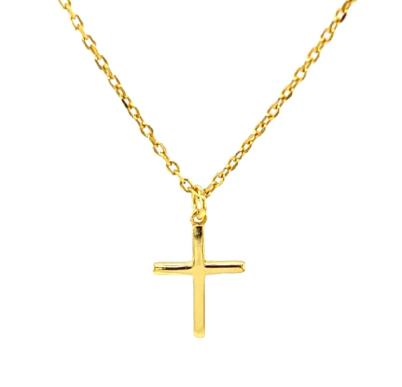 Minimalist Gold Necklace-"CASSANDRA" Cross Classic Large Necklace