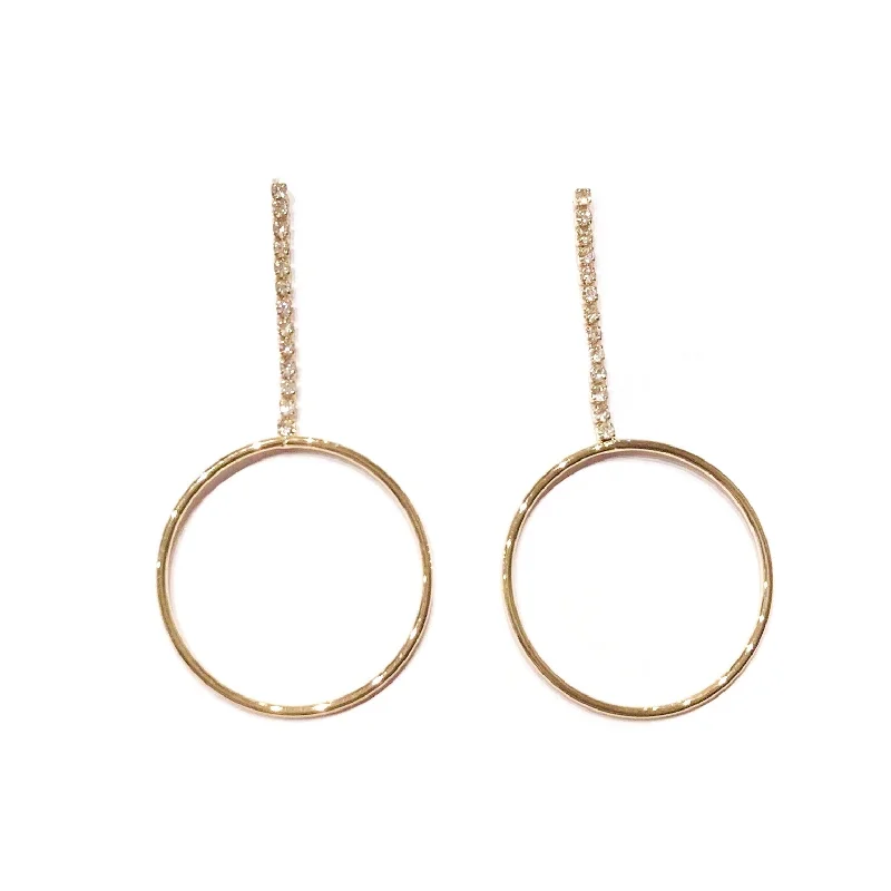 Elegant Statement Earrings-Krista Circle Earrings