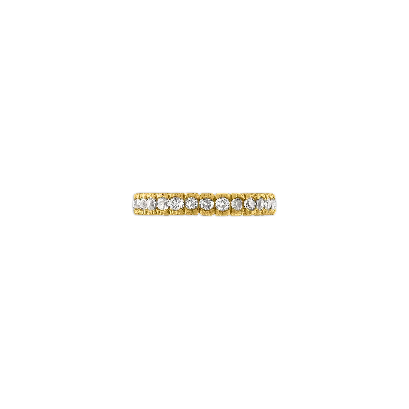 Dainty Wedding Band-Prounis Diamond Pavé Band