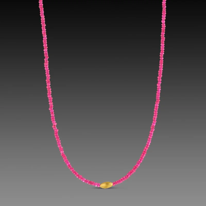 Crystal Pendant for Necklace-Ruby Beaded Necklace