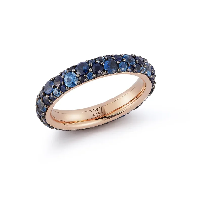 Men's Diamond Wedding Band-Walters Faith 'OC X WF' Blue Sapphire Band Ring