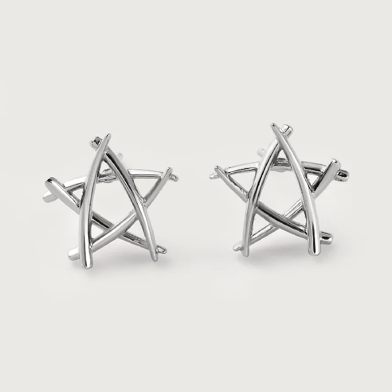 Rose Gold Earrings for Girls-Molto Star Stud Earrings