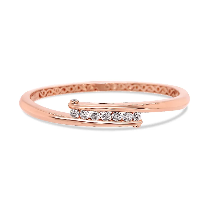 Classic Gold Wedding Ring-Diamond Overlap Bracelet