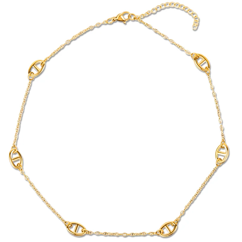 Stylish Gold Necklace-Mabel Anchor Chain Necklace