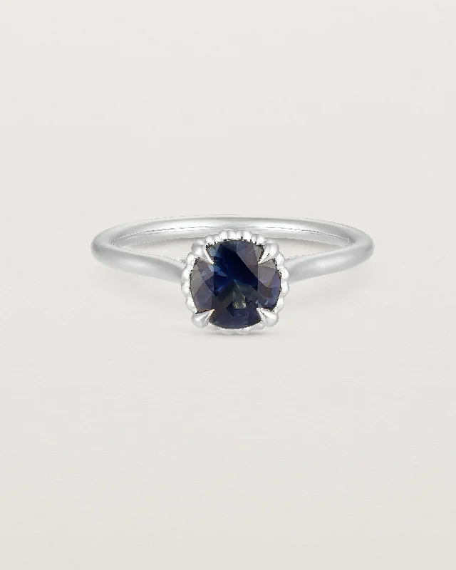 Modern Diamond Ring-Thea Round Solitaire | Australian Sapphire