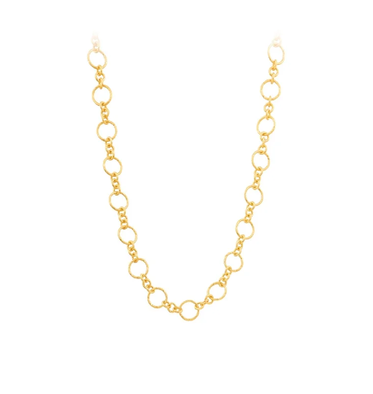 Luxury Pearl Necklace-Saturn Gold Chain