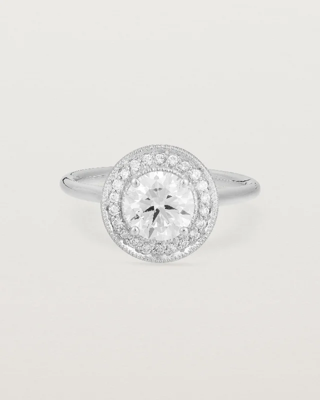 Elegant Diamond Wedding Band-Imogen Halo Ring | Laboratory Grown Diamonds