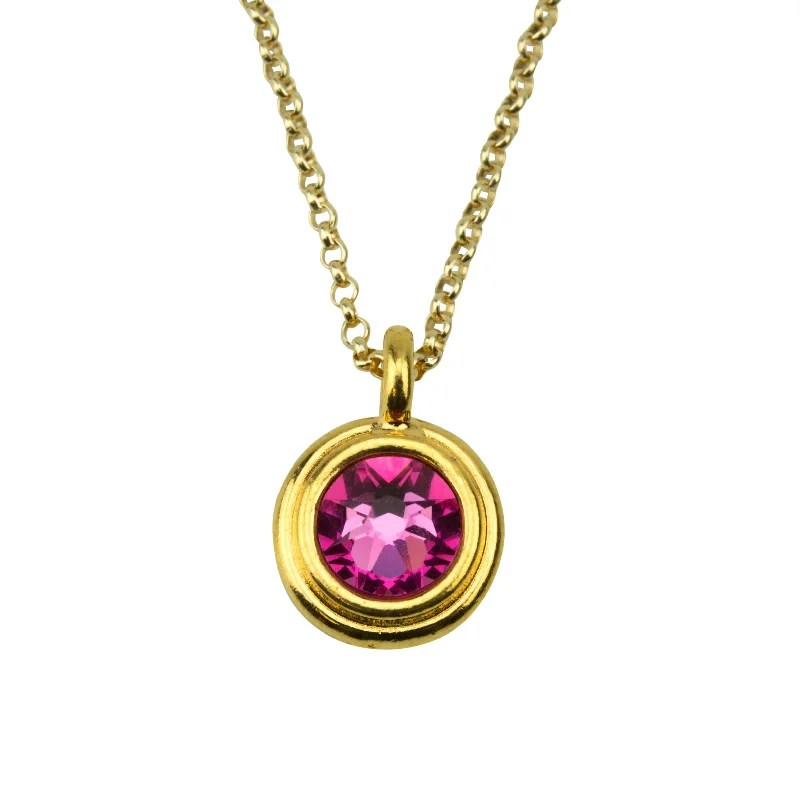 Trendy Gold Necklace-October Birthstone Necklace