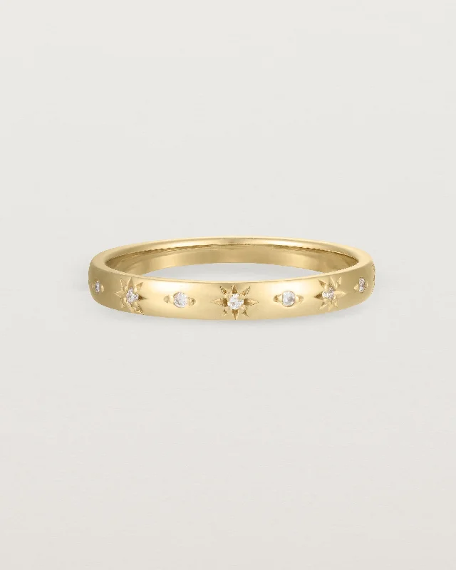 Adjustable Silver Band Ring-Leilani Ring | Diamonds