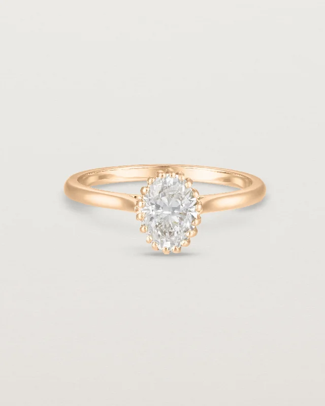 Luxury Gold Ring-Meroë Oval Solitaire | Laboratory Grown Diamond