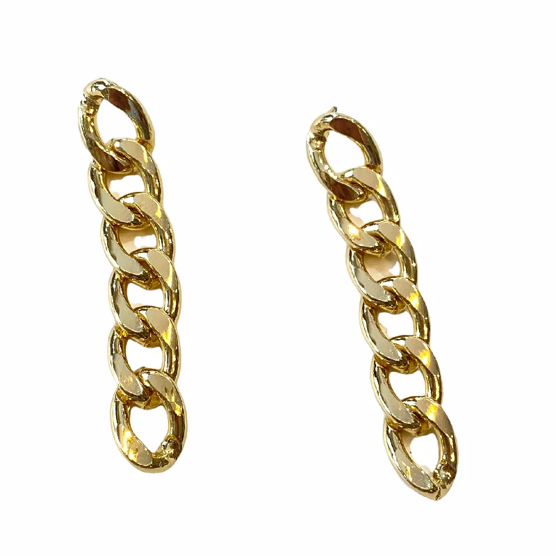 Chic Drop Earrings-Cuban Chain Link Drop Earrings