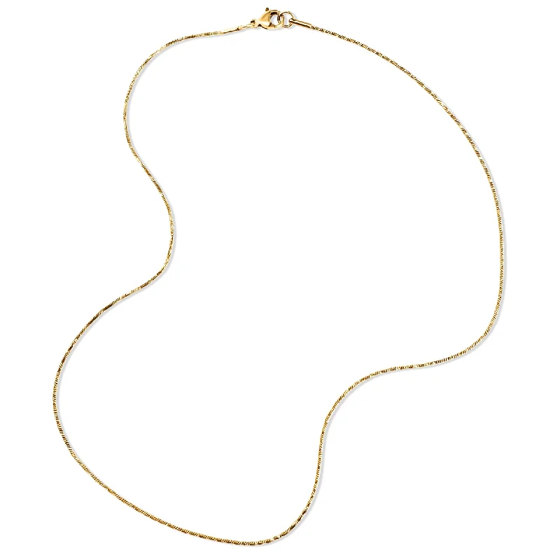 Layered Gold Necklace-Piper Round Snake Chain Necklace