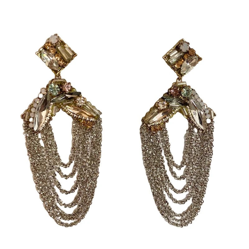 Elegant Stud Earrings-Kory Chandelier Draped Statement Earrings