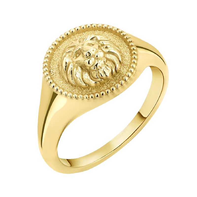 Stackable Wedding Band Set-Zodiac Signet Ring