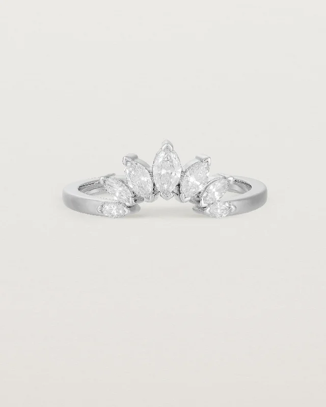 Bridal Sapphire Ring-Camille Crown Ring | Fit Ⅰ