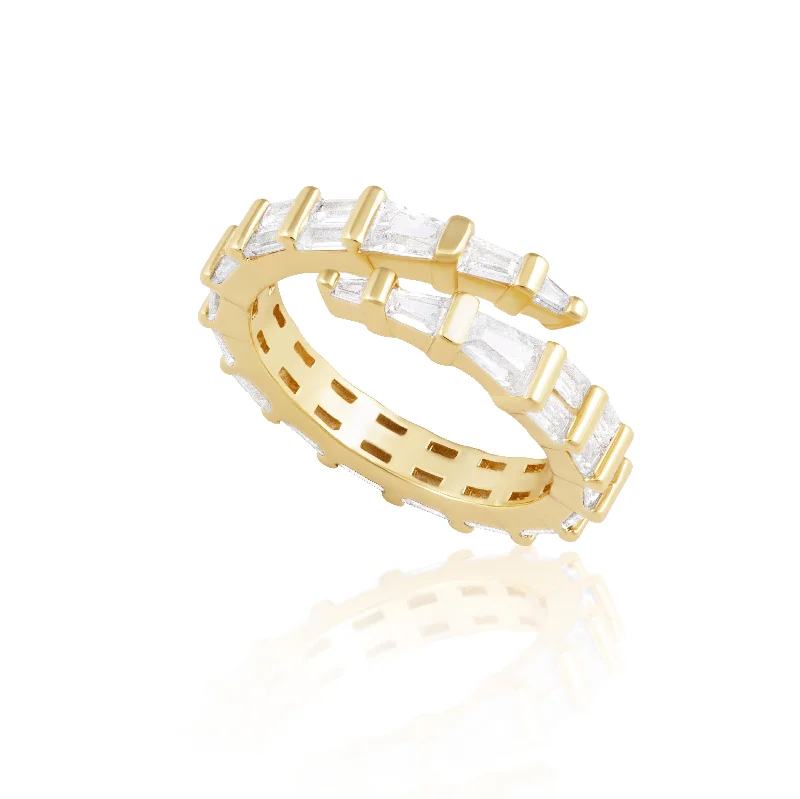 Elegant Gold Band Ring-Jubilee CZ Ring