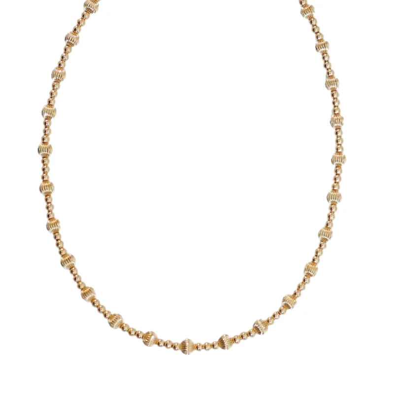 Natural Stone Necklace-"LONDON" 14k gold-filled beaded Choker/Necklace