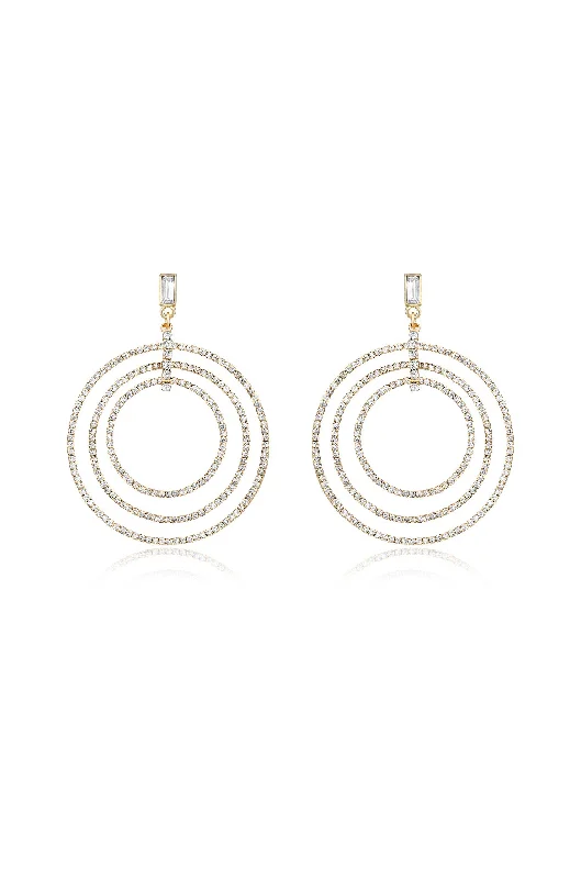 Hoop Earrings for Women-Disco Crystal Ring Earrings