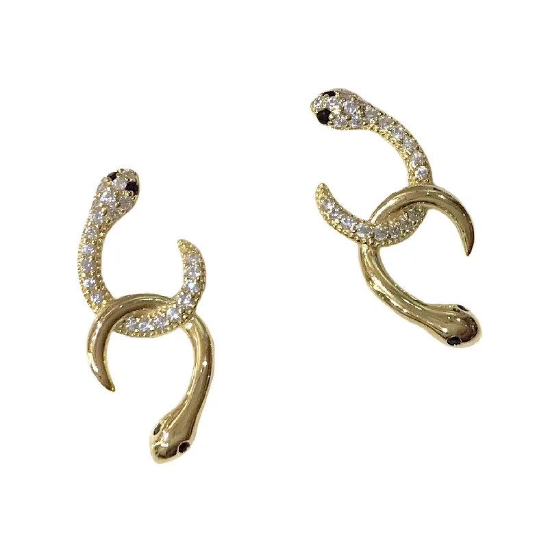 Retro Vintage Earrings-Double Snake Earrings