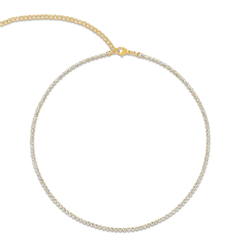 Double Chain Necklace-Camden Tennis Choker Necklace