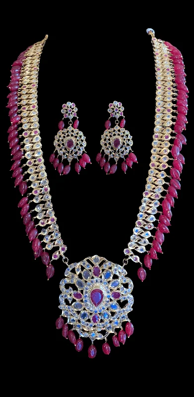 Elegant Drop Earrings-LN79 Rumaisa Pathani rani haar with earrings ( SHIPS IN 4 WEEKS )