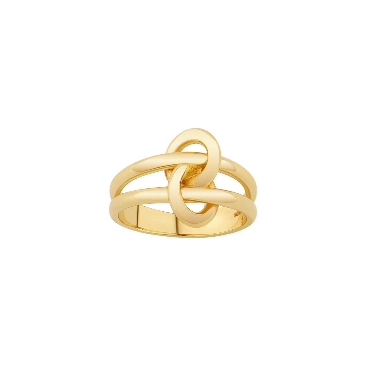 Women’s Gold Ring-Multi Row Interlock Ring