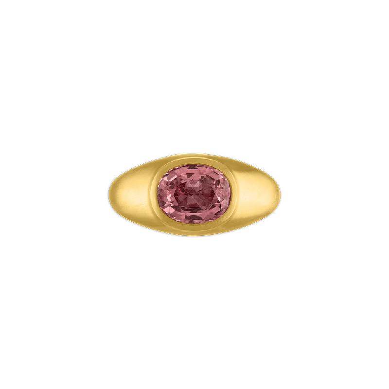 Handmade Engagement Ring-Faceted Pink Sapphire Roz Ring